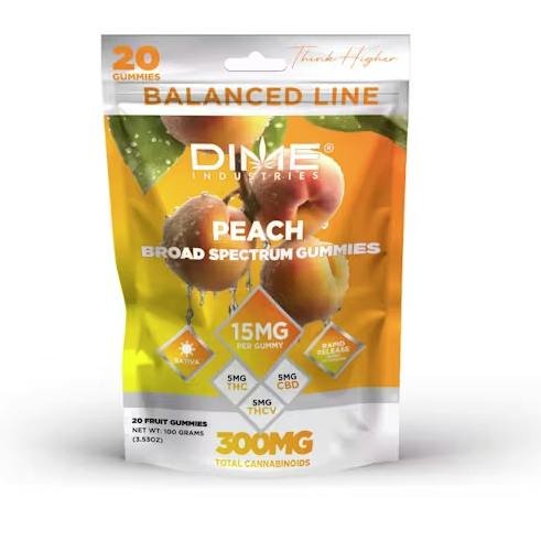 Dime Industries - Peach Gummies - 100mg