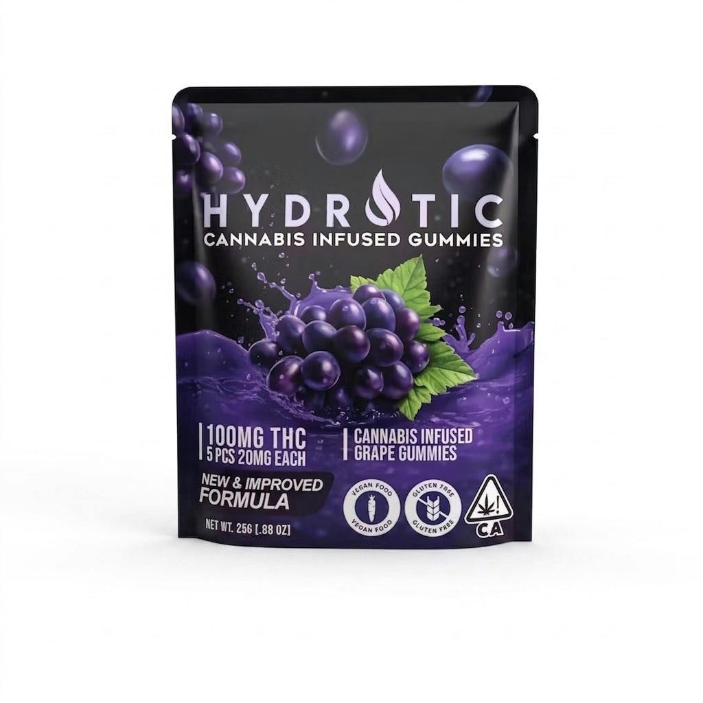 Hydrotic - Grape Gummies 100mg THC