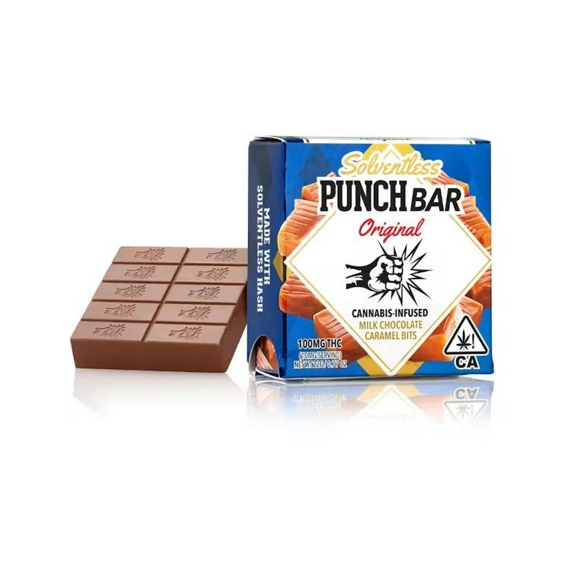 Punch - Edibles - Live Rosin - Caramel Bits Punch Bar - 100mg p
