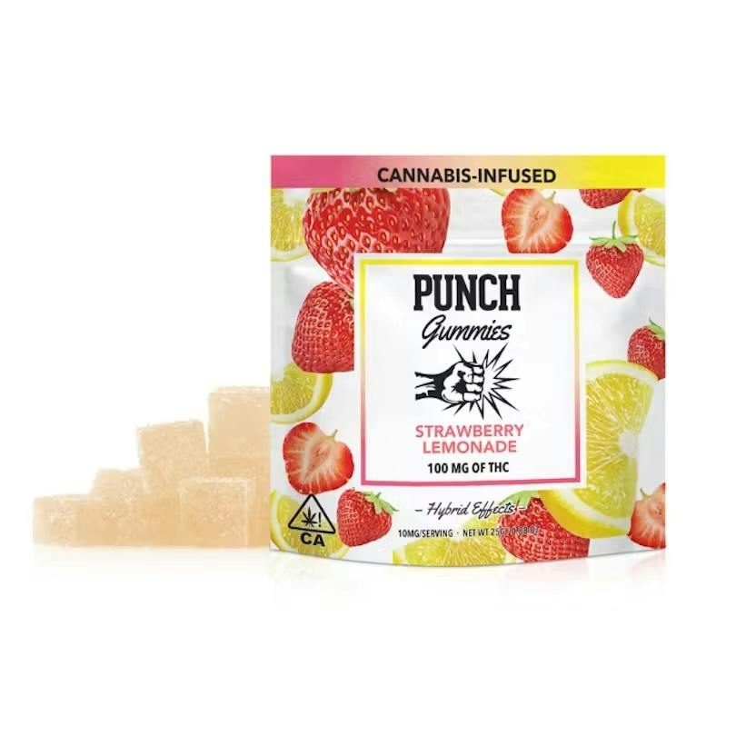 Punch - Edibles - Gummies - Strawberry Lemonade - 100mg p
