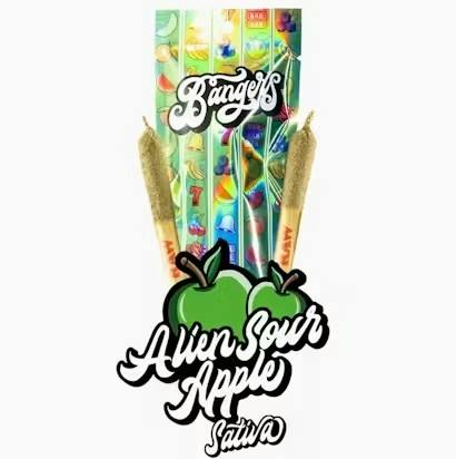 Bangers - Alien Sour Apple 2 Pack Infused Pre Roll