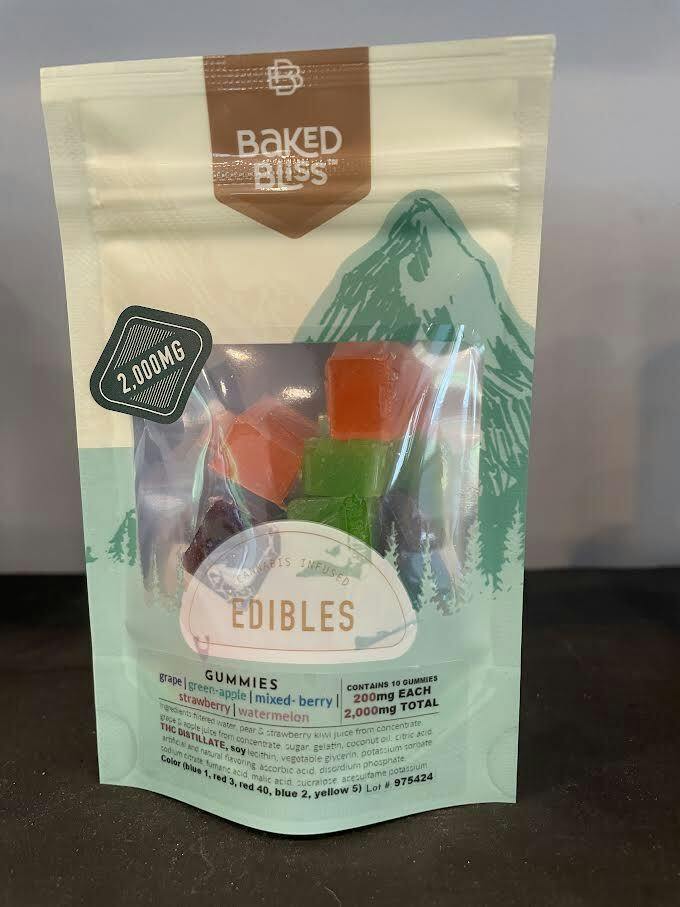 Baked Bliss- Assorted Gummies 2,000mg - Hybrid