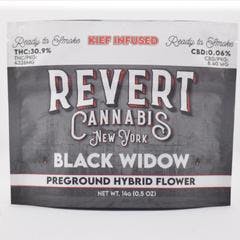 Revert | Black Widow | Kief Infused Ground Flower | 14g | Hybrid | 31.5% THC