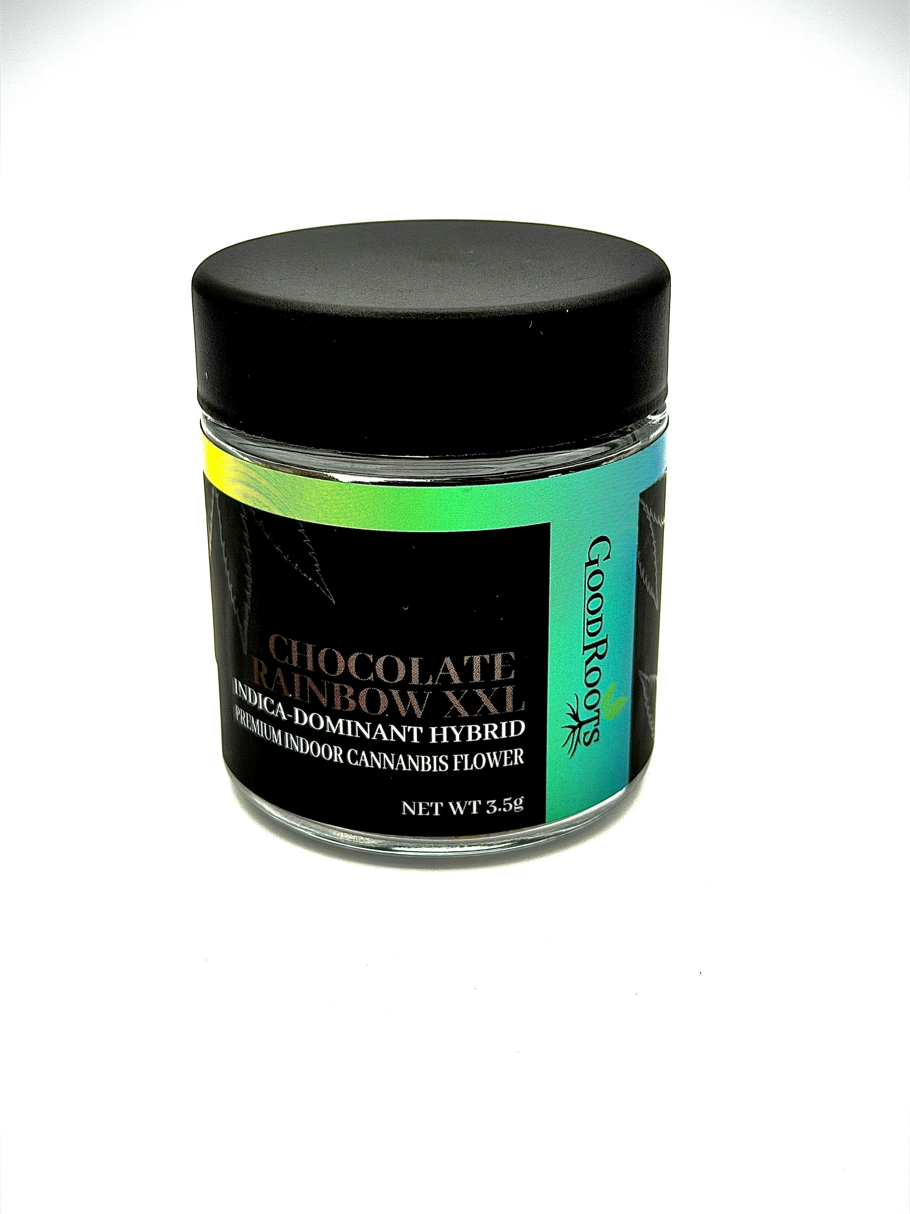 Good Roots | Chocolate Rainbow XXL (Indica Hybrid) | 3.5g Flower | 24.45% THC
