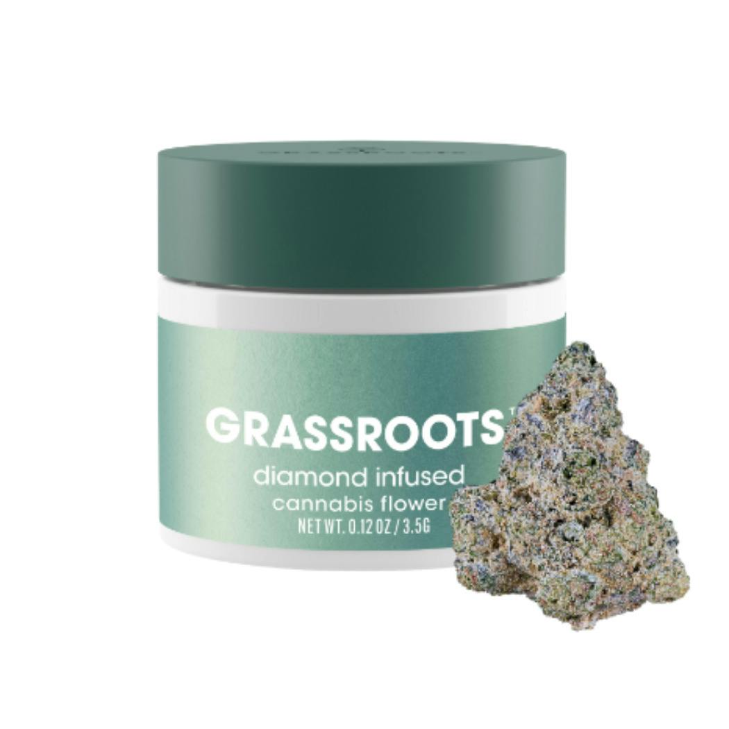 Grassroots | Dark Heart | Delphi Diesel Diamond Infused | 3.5g | Infused Flower | Sativa | THC 39...