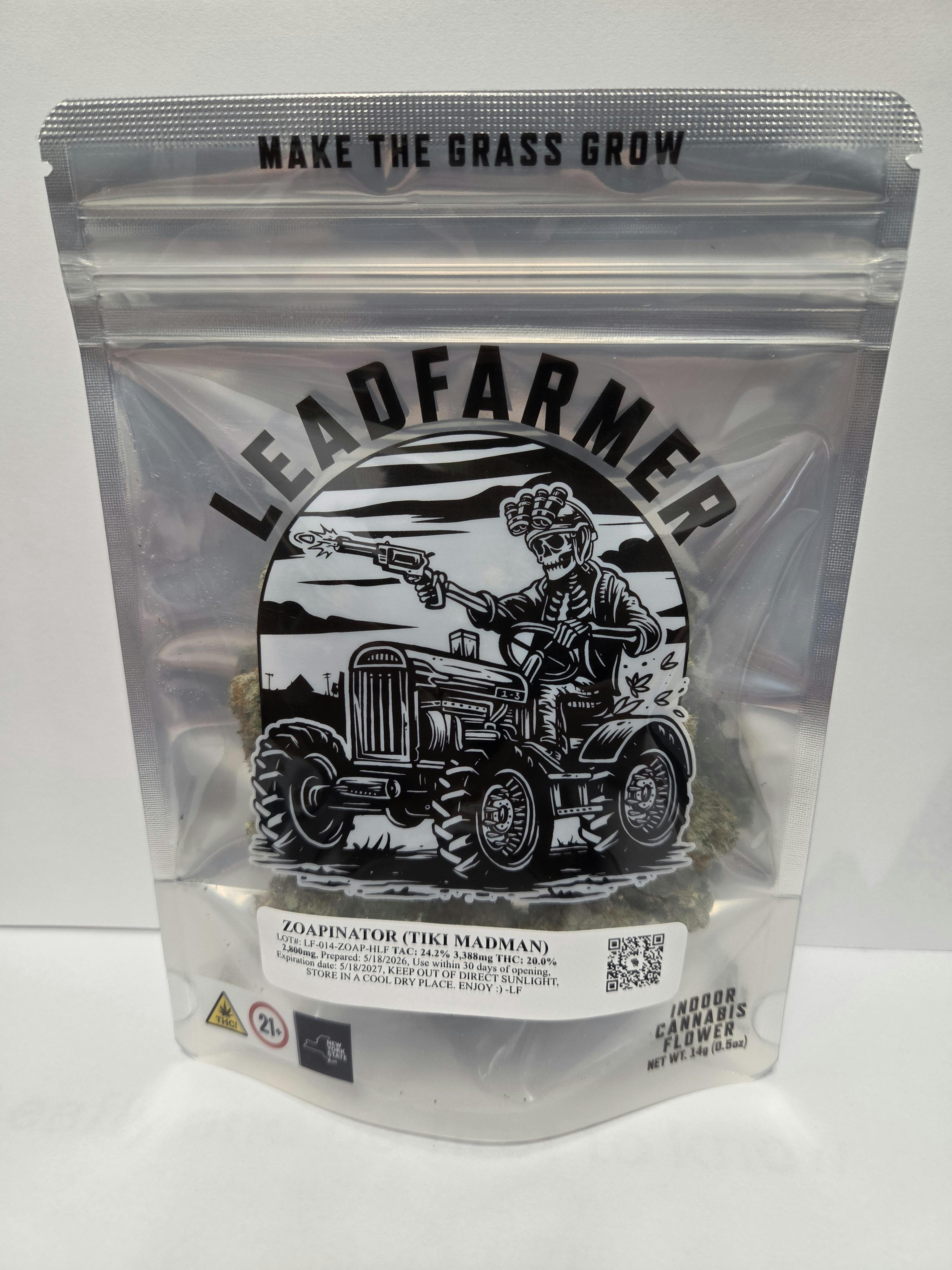 LeadFarmer | Zoapinator (Tiki Madman) 14g Flower | Hybrid | 24.2% THC