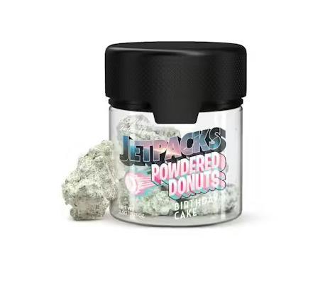 Jetpacks | Birthday Cake | 3.5g Powdered Donuts infused flower | Indica | 54.84% THC
