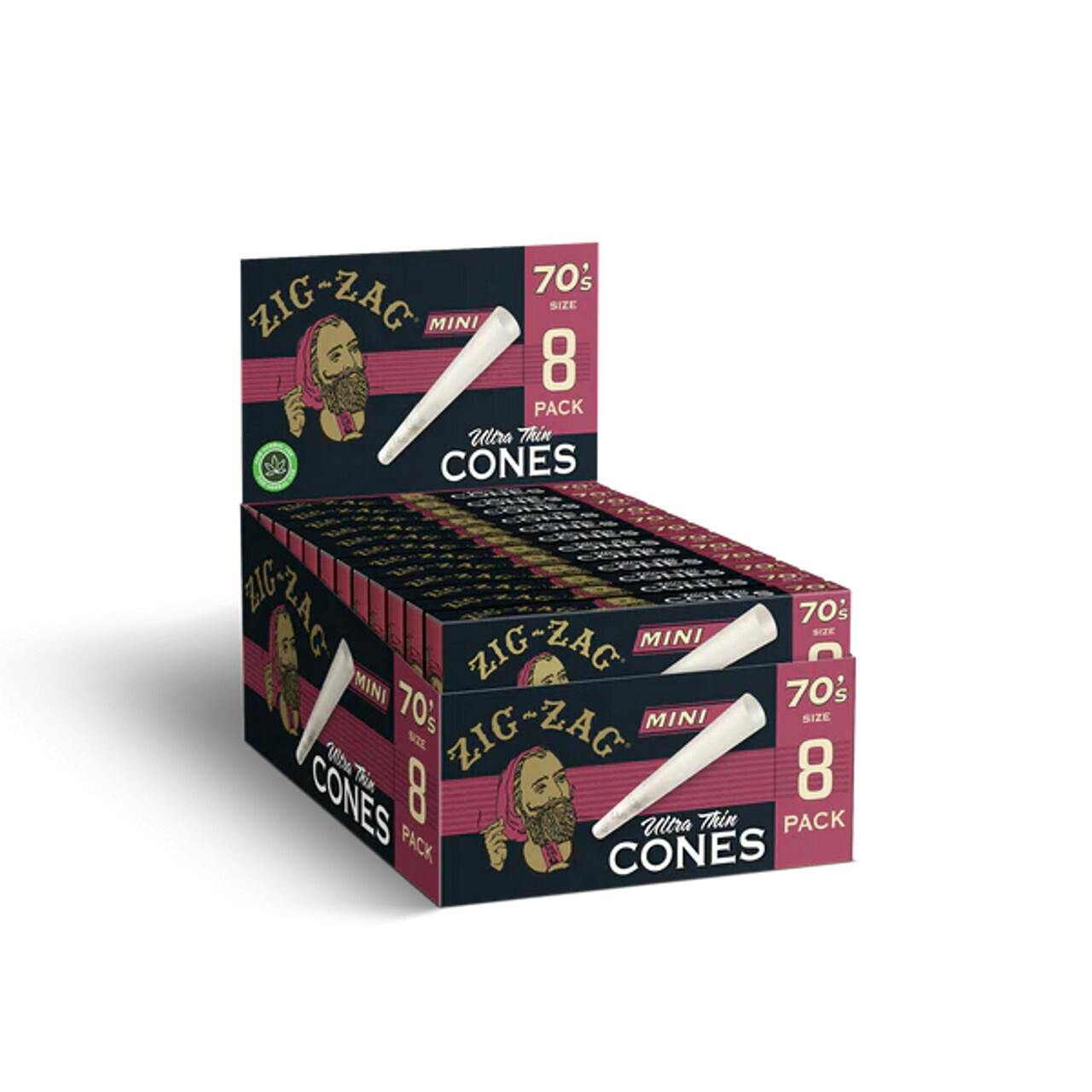 Zig-Zag - Ultra Thin Cones - 70mm Minis - 8pk at ROOTDOWN