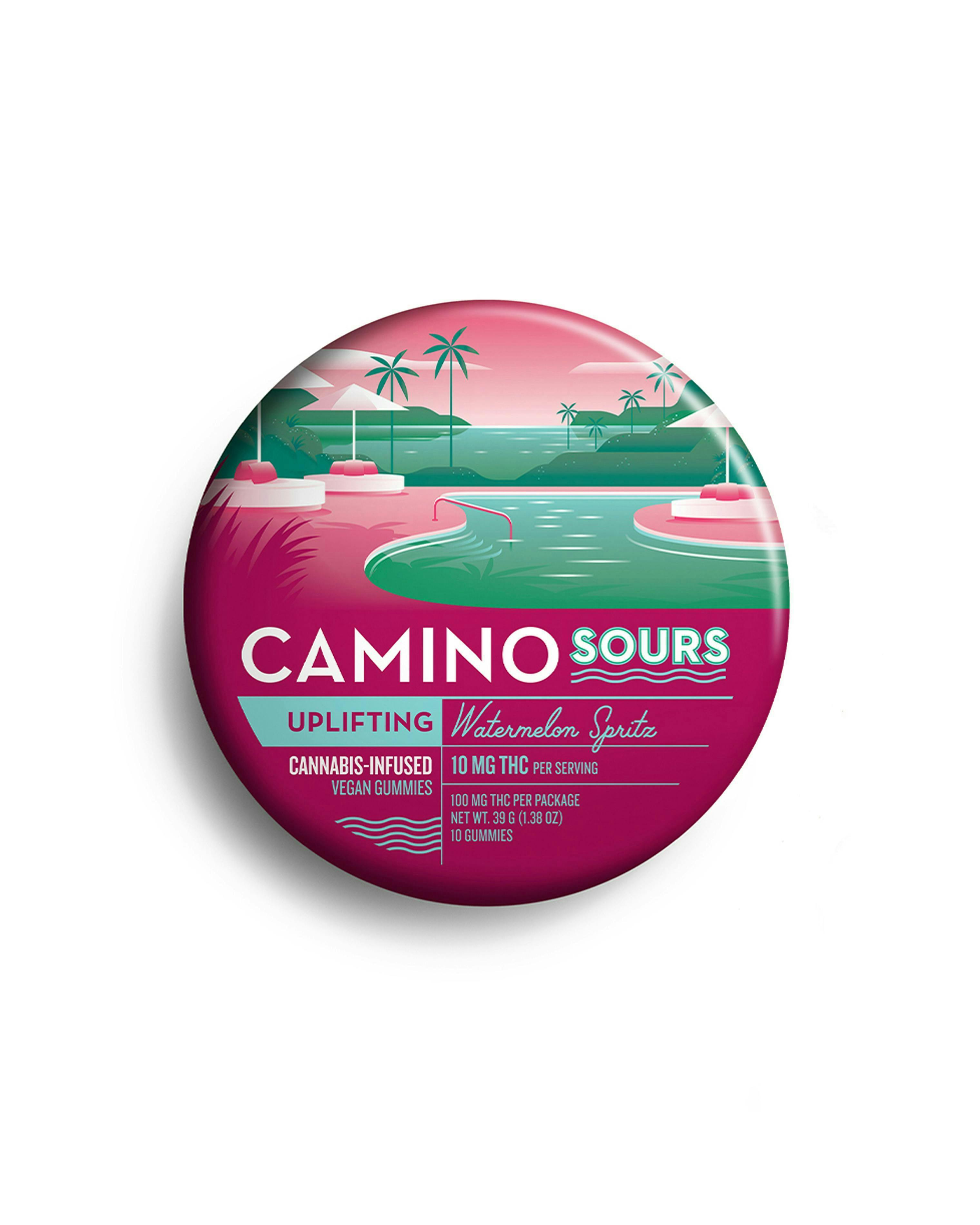 Camino - Sour Gummy - Watermelon Spritz - 100mg THC - 10ct