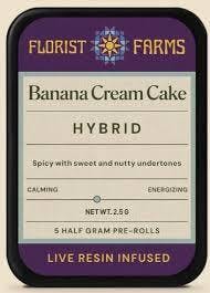 Florist Farms | Live Resin Infused 5pk - Banana Cream Cake