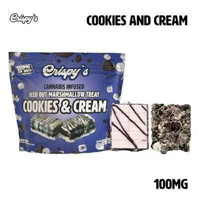 Crispys Cookies & Cream Bar 100mg Indica