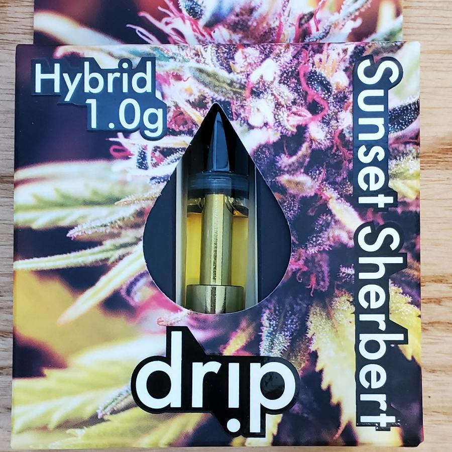 Sunset Sherbert 1g Distilliate 510 Cart | Drip