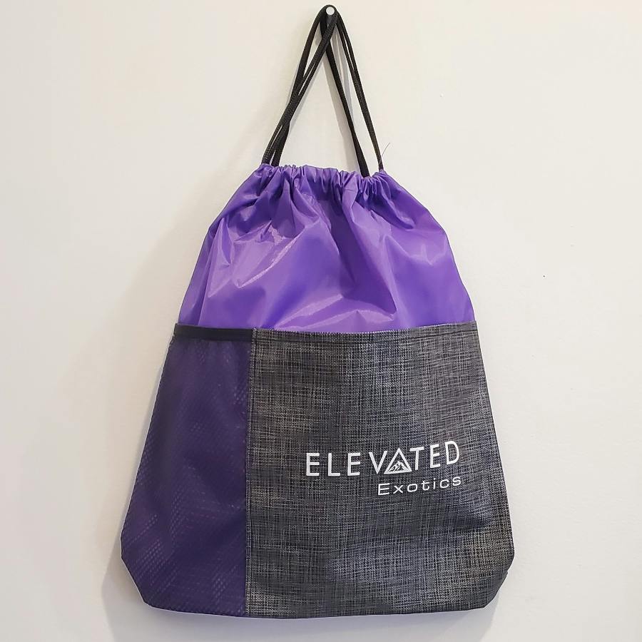 Elevated Exotics Purple Drawstring Sportpack