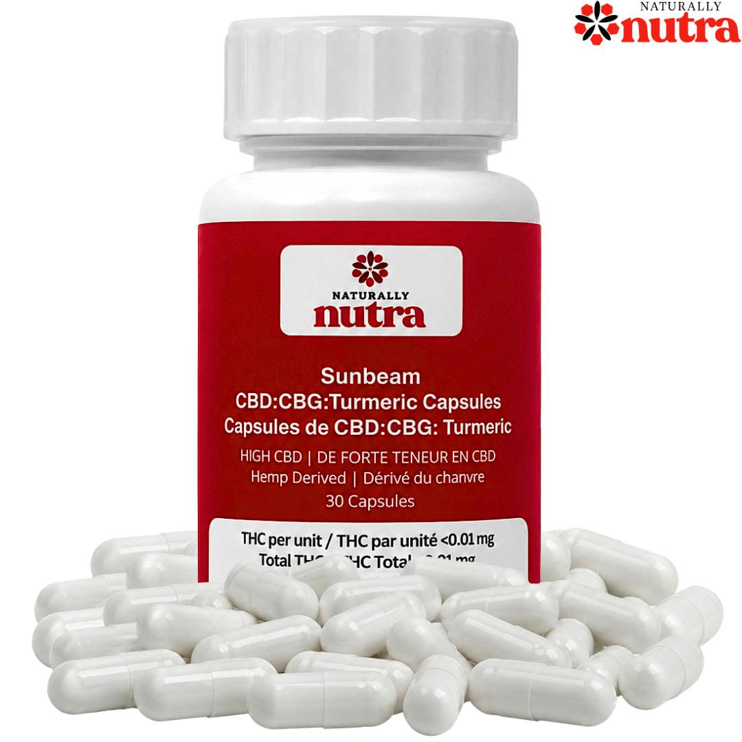 Naturally Nutra | Sunbeam CBD:CBG + Turmeric | 30Caps