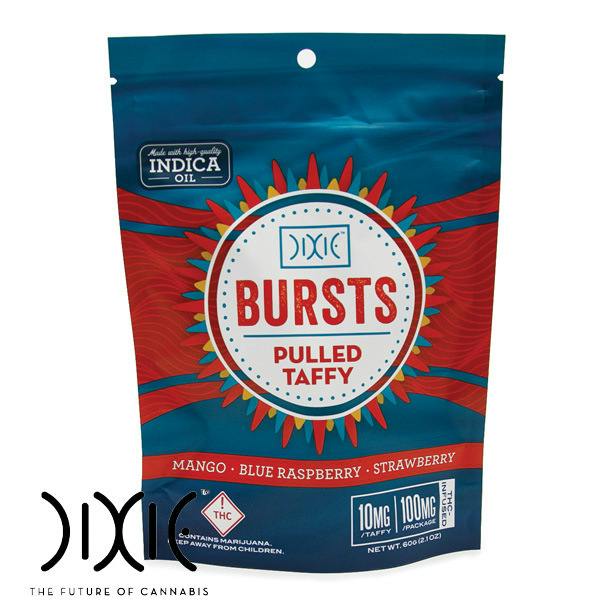 Dixie Taffy Bursts: Assorted Indica 100mg