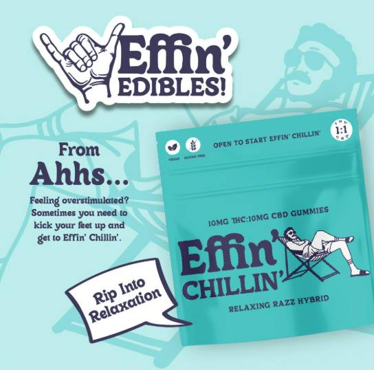 Effin' Chillin | Relaxing Razz gummies |1:1 THC:CBD
