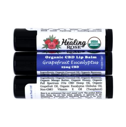 Organic Grapefruit Eucalyptus | Lip Balm | 25mg CBD at The Boston Garden Somerville Dispensary