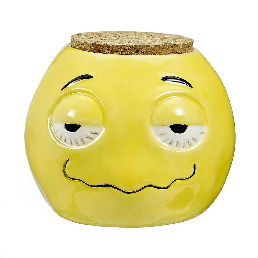 Ceramic Novelty Stash Stoned Emoji
