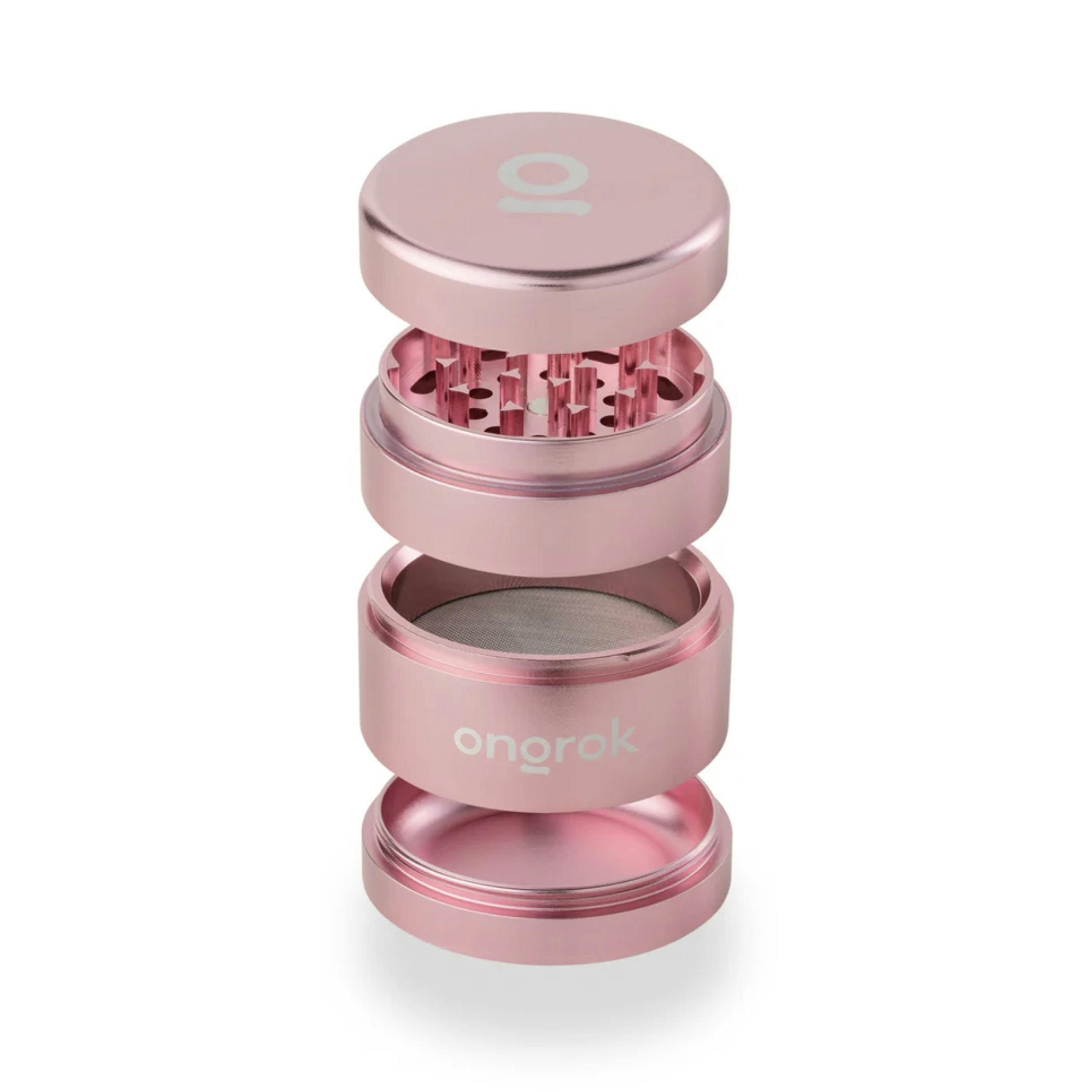 Ongrok 4 Piece 63mm EZ Grinder - Rose Gold