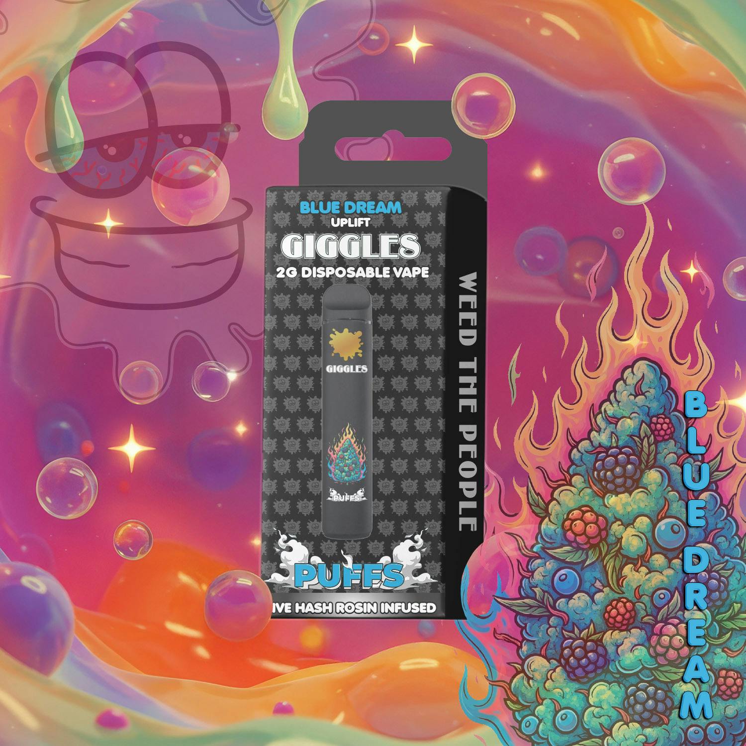 Puffs - Hash Rosin Infused Disposable 2g - Blue Dream - Uplift cannabis product