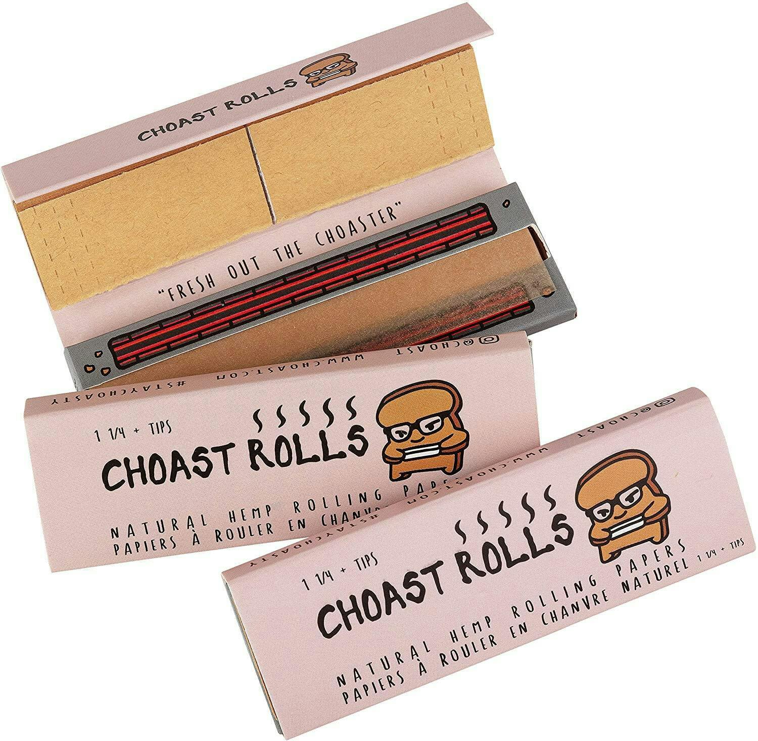 Choast Rolls King Size Rolling Paper with Tips