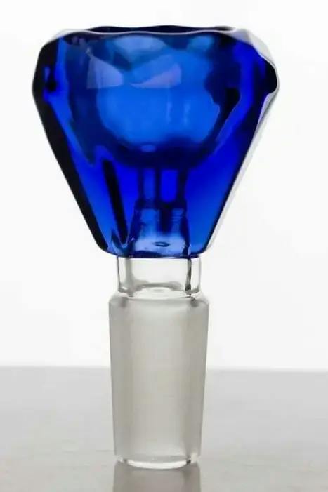 Diamond shape glass bowl (Blue)