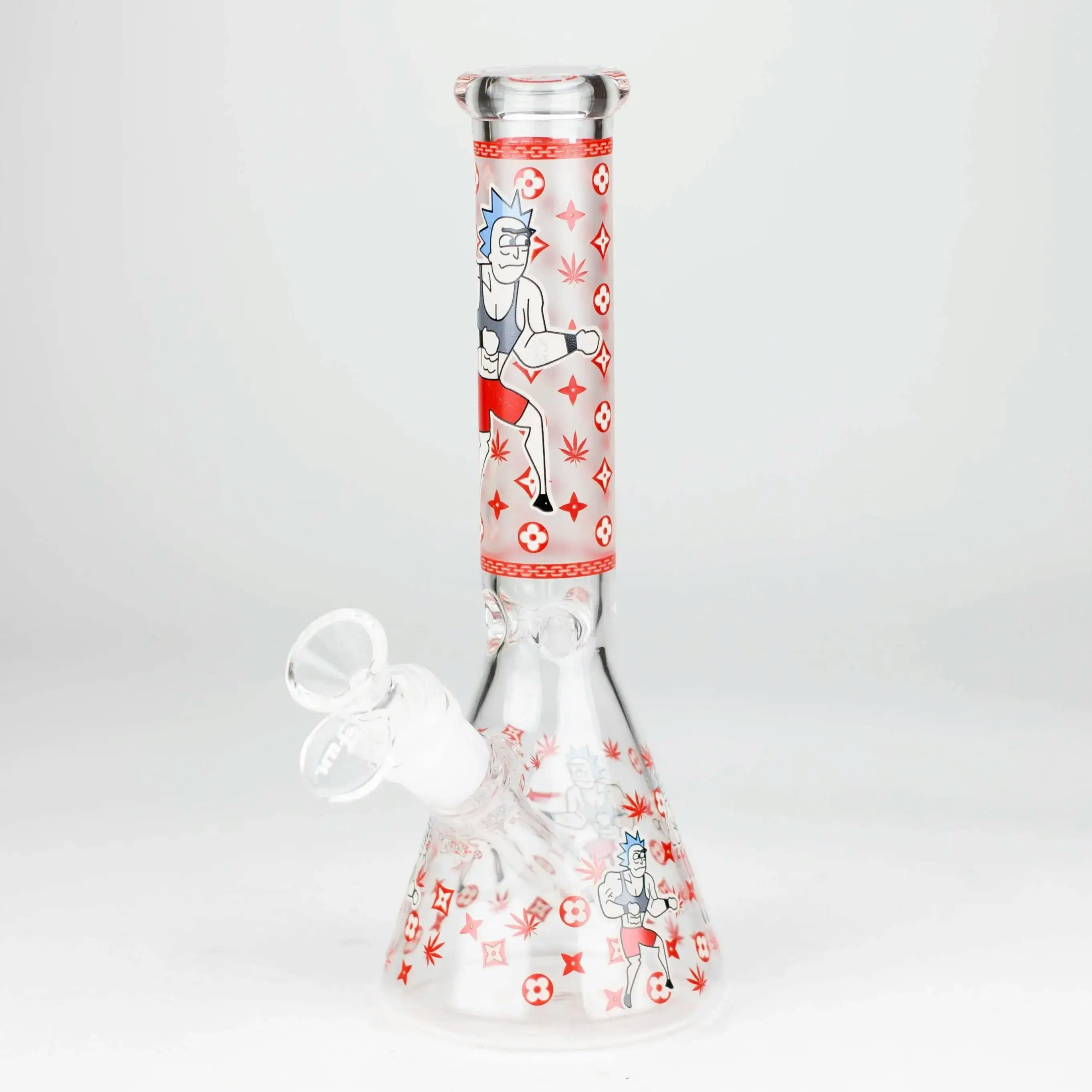 SS Glow In The Dark Water Bong 9'' (Red)