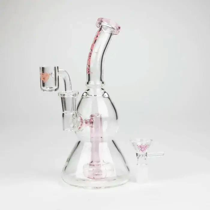 Xtreme 2 in 1 Glass Bong 7'' (Pink)