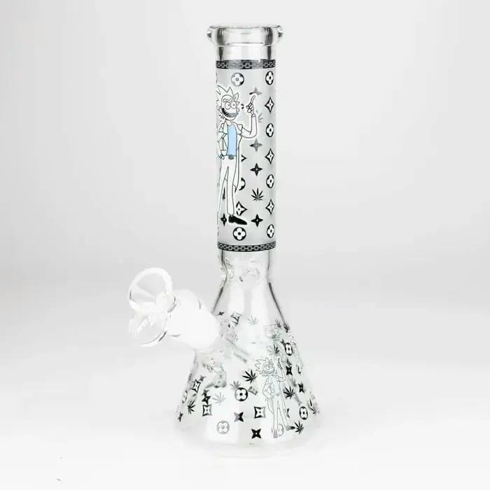 SS Glow In The Dark Water Bong 9'' (Black)