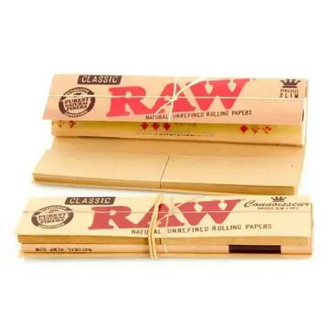 RAW Classic Rolling Paper with Tips King Size