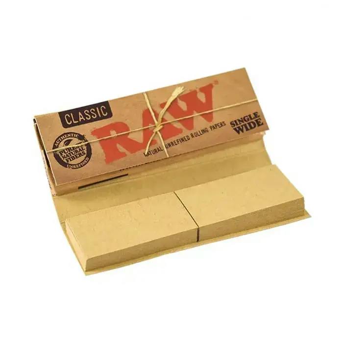 RAW Classic Rolling Paper with Tips Singlewide Size