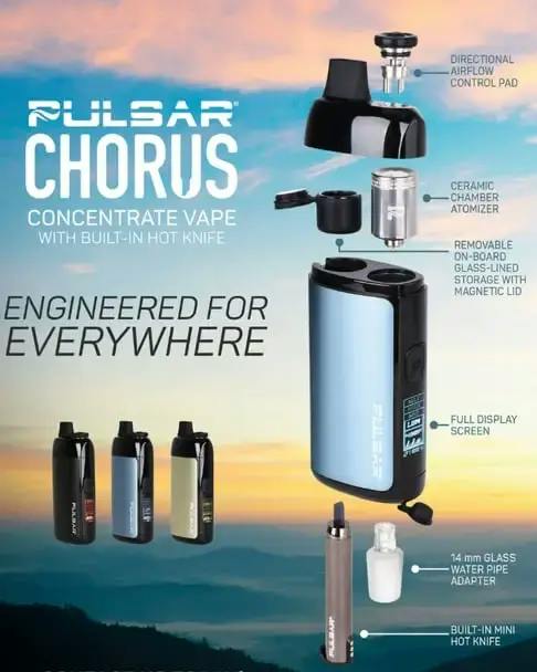 Pulsar Chorus Concentrate Vaporizer with Mini Hot Knife (Blue)