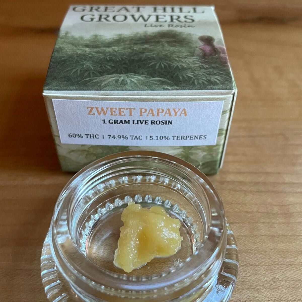 Zweet Papaya Live Rosin at Ninny Goat & Co
