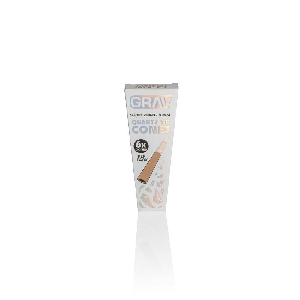 GRAV® Short Kings Quartz Tip Cones - Natural [6pk]