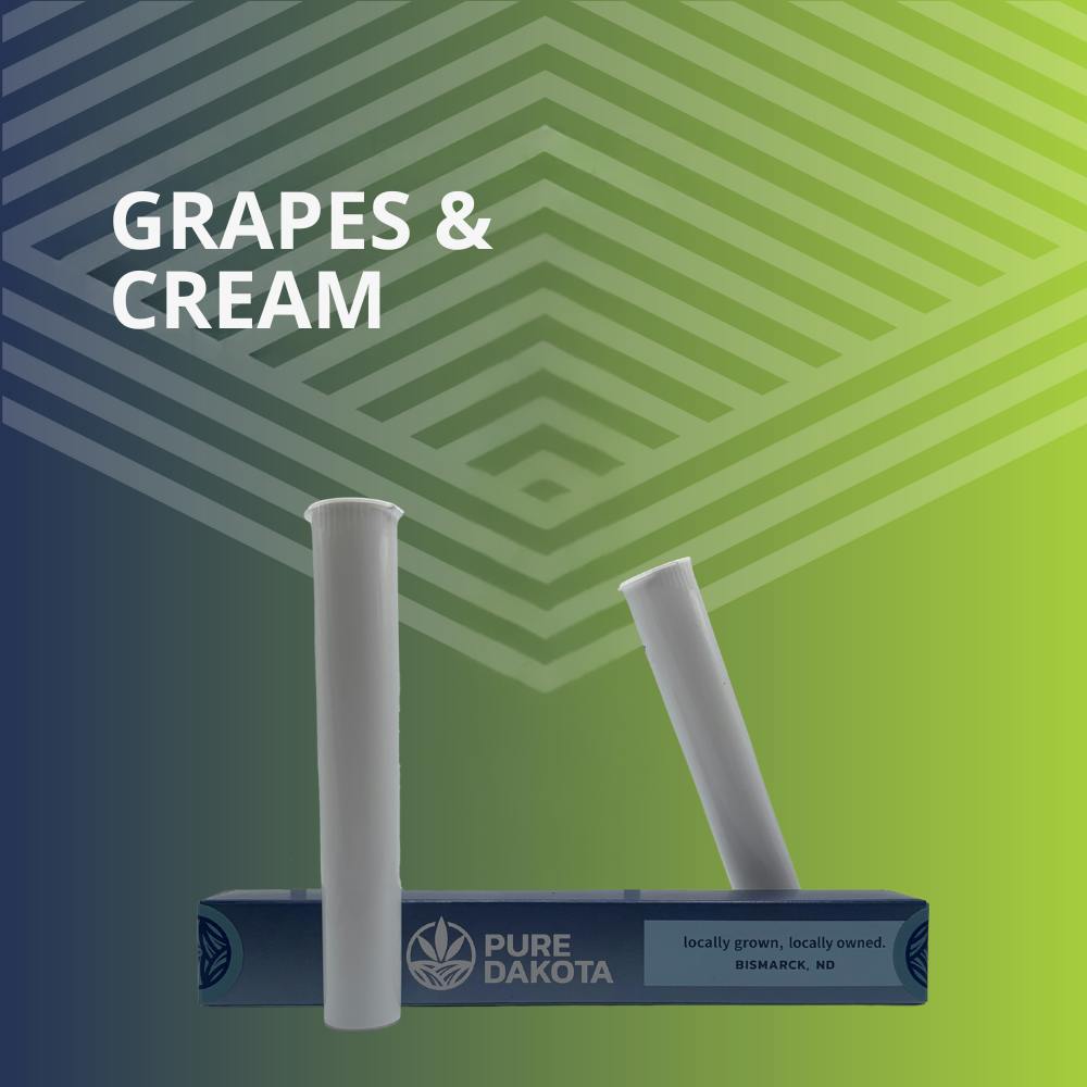 Grapes and Cream Pre Rolls [2pk] at Pure Dakota Health of Bismarck