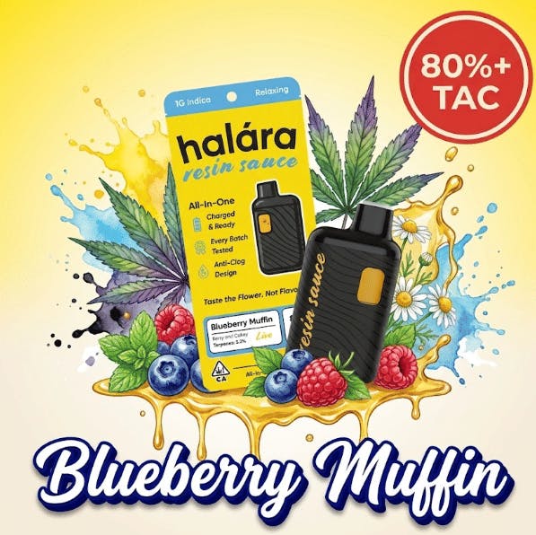 halara - Blueberry Muffin: Live Resin Sauce AIO