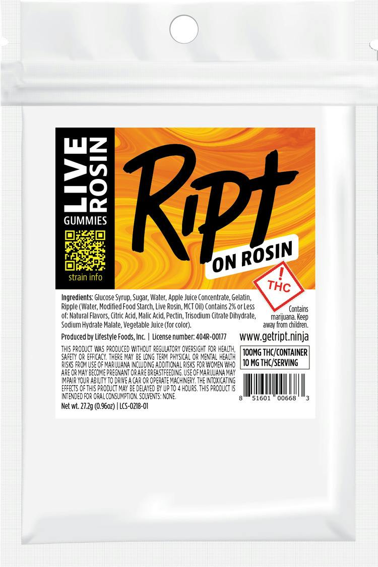 Ript - Live Rosin Gummies - Birthday Cake (H)