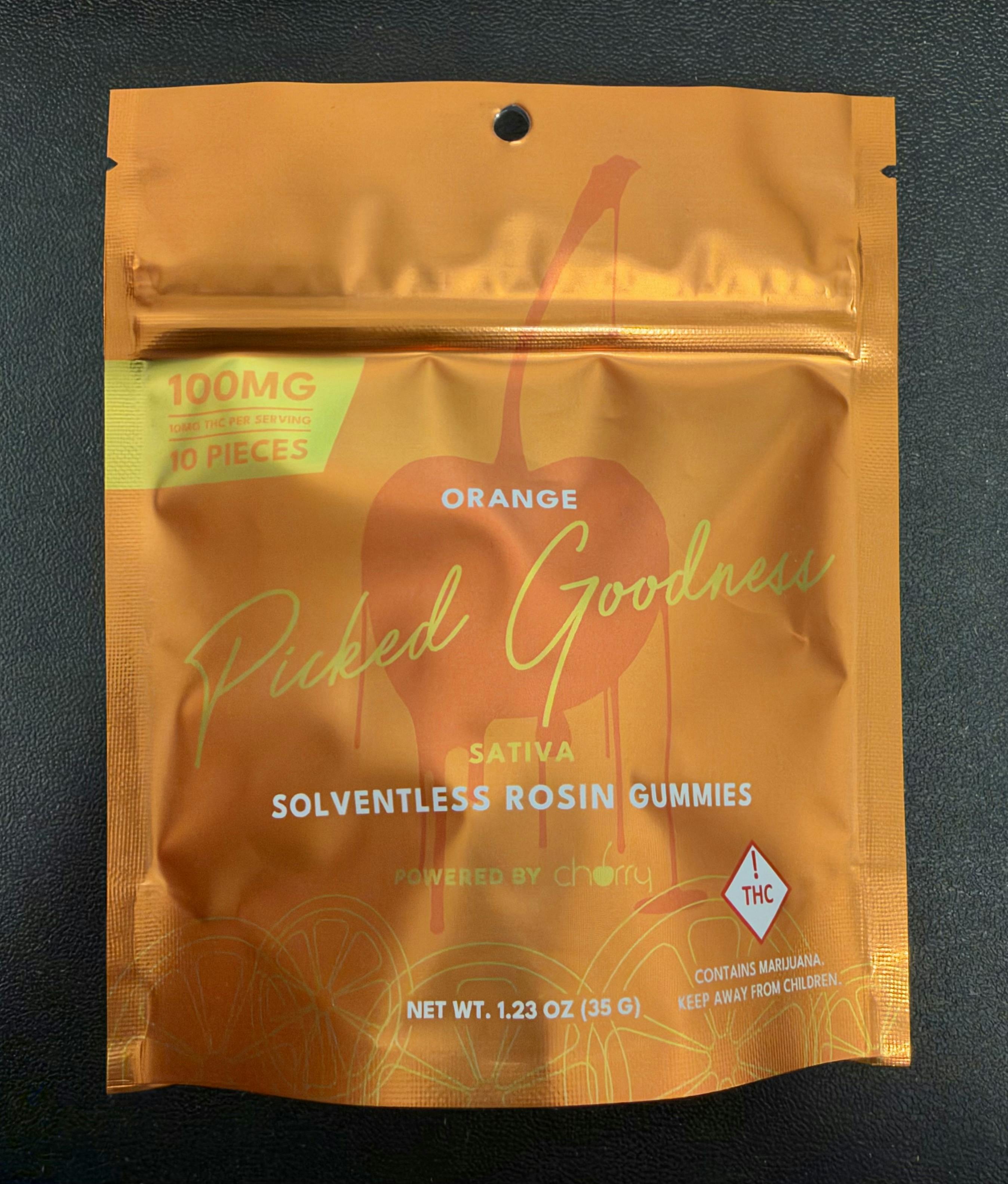 Cherry - Picked Goodness Rosin Gummies - Orange (S)