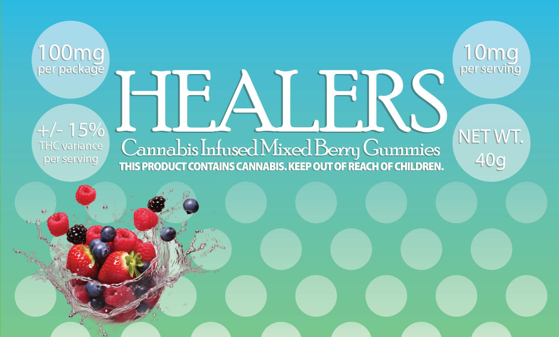 Healers | Mixed Berry Gummies 10pk 100mg
