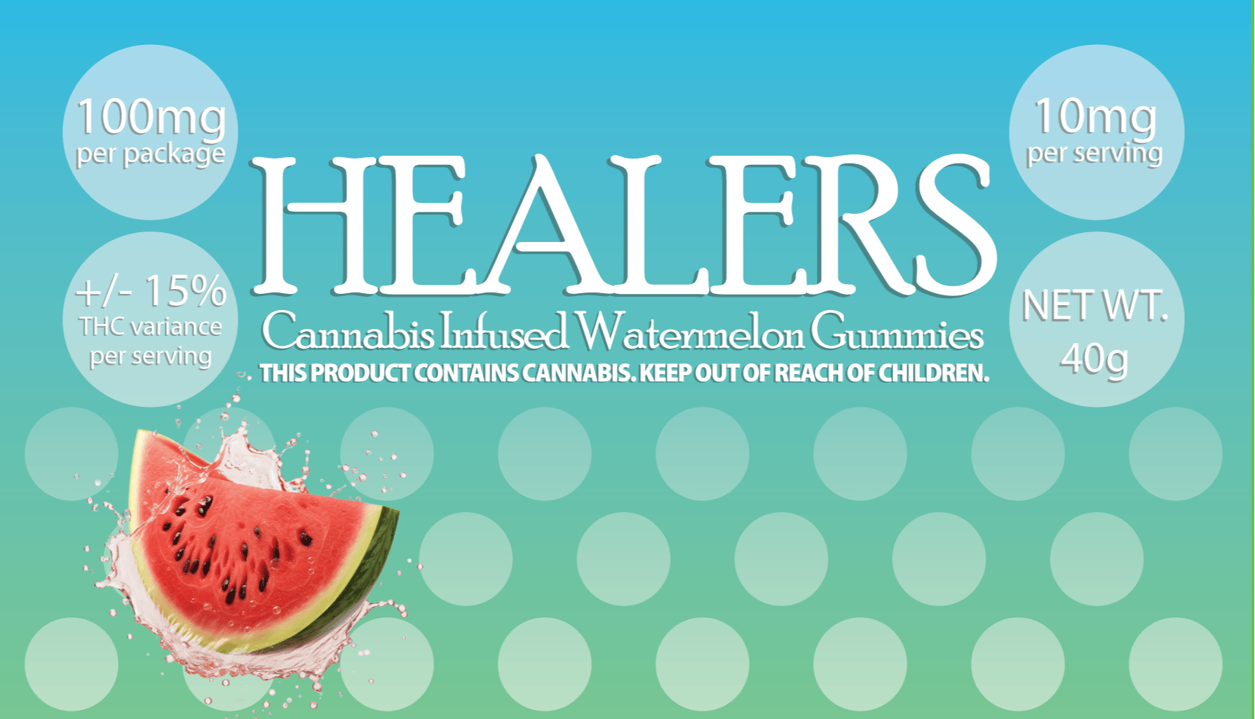 Healers | Watermelon Gummies 10pk 100mg