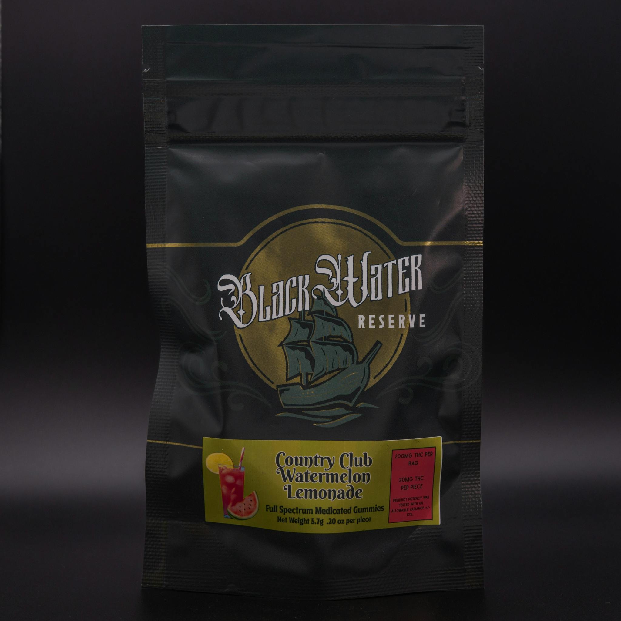 Black Water Reserve | 200mg | Watermelon Lemonade | Gummies | 10pk