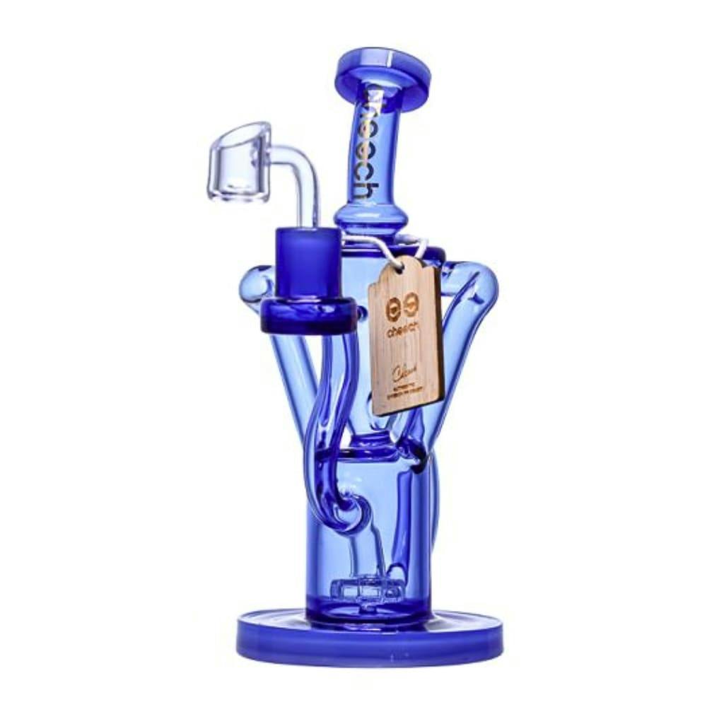 8" Cheech Loop Recycler Water Pipe (Blue)
