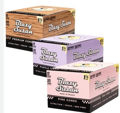 Blazy Susan 1 1/4" Pink Cones 6 pck