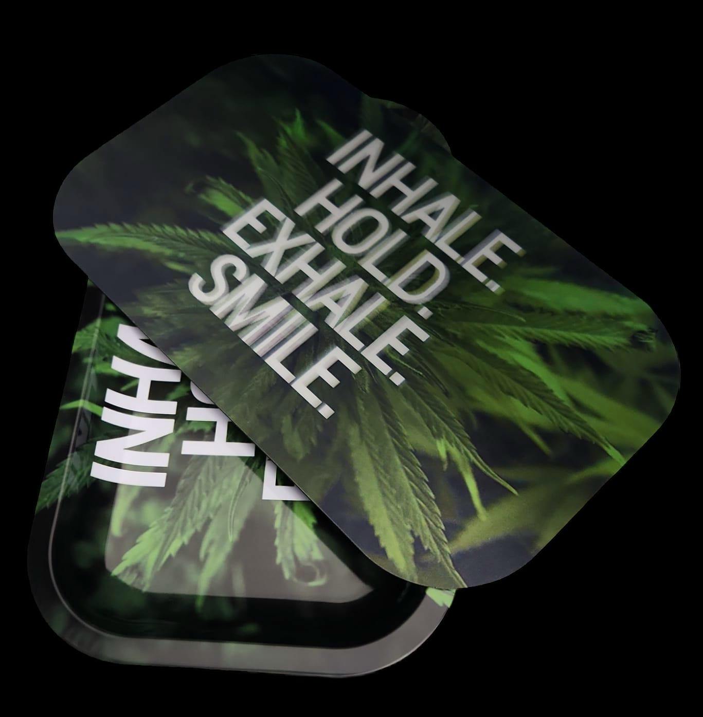 Tray with Magnetic Lid "Inhale. Hold. Exhile. Smile."