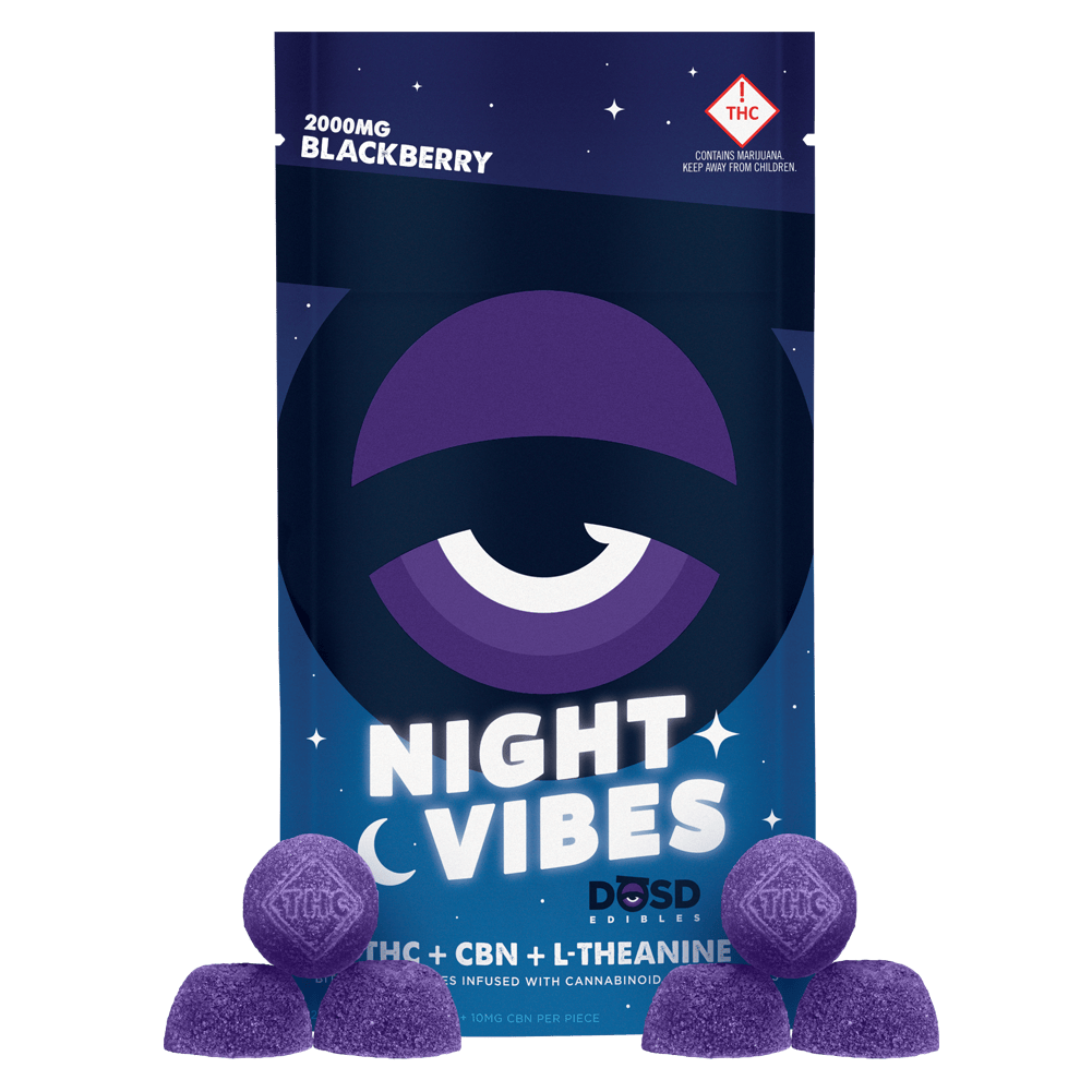 DOSD Nano Bites Night Vibes Blackberry 10:1 THC:CBN (2000mg) | MED