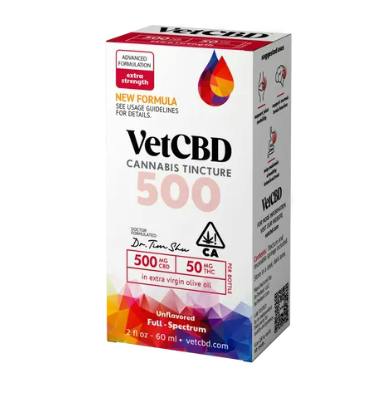 VET CBD - REGULAR STRENGTH 500MG CBD TINCTURE - 2 0Z
