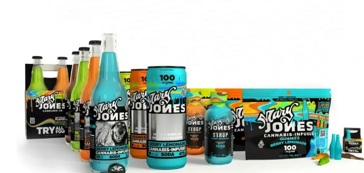 MARY JONES - BERRY LEMONADE ZERO SUGAR 100MG SODA- 12OZ