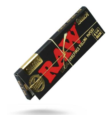 RAW CLASSIC BLACK 1 1/4 PAPERS