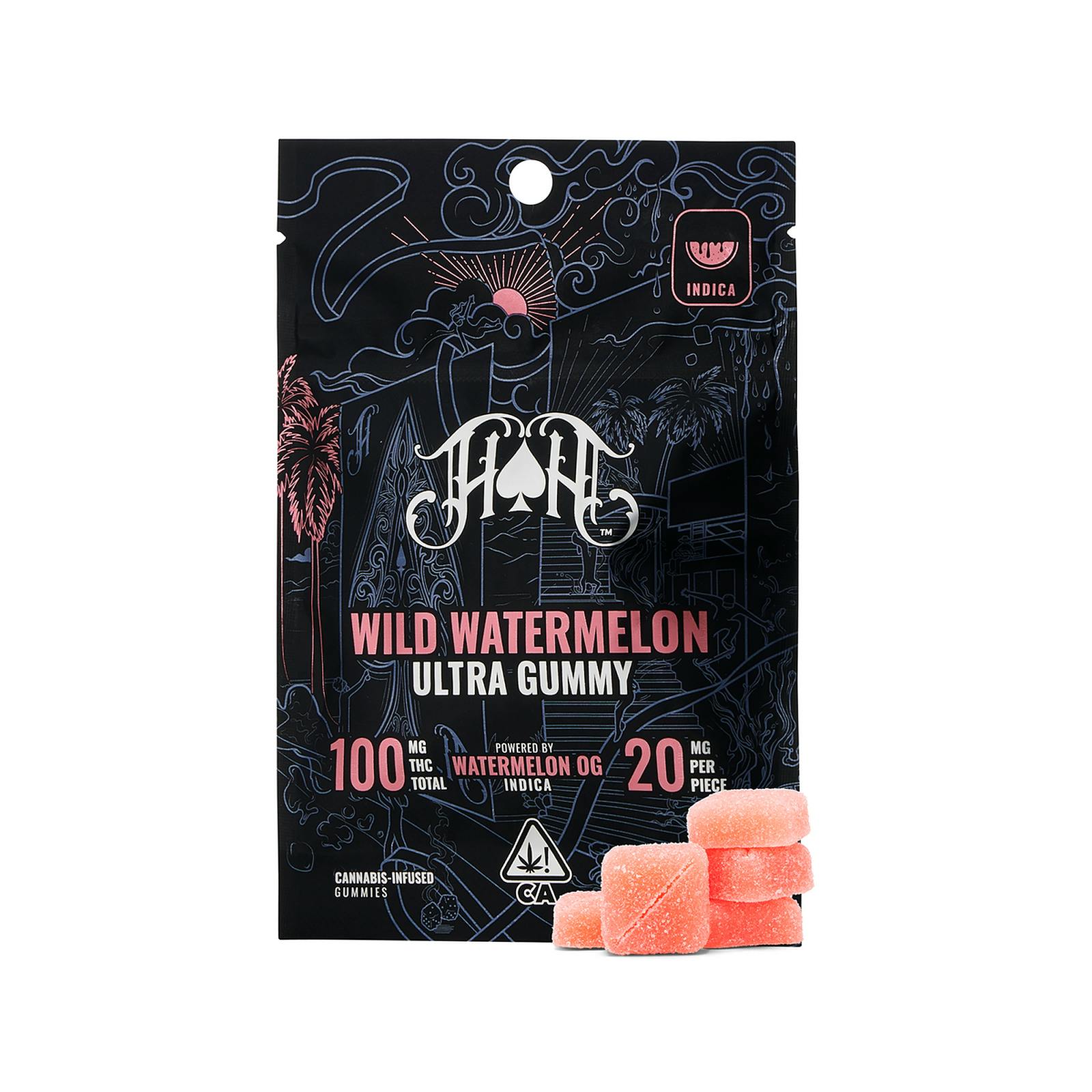 HEAVY HITTERS - WILD WATERMELON 100MG GUMMIES