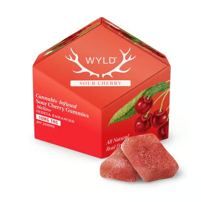 WYLD - Sour: SOUR CHERRY 100MG GUMMIES 10PK